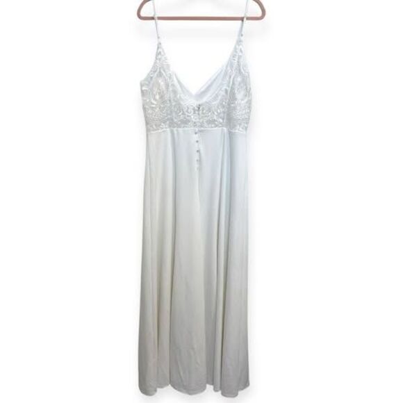 Lulus Forever a Fairytale White Lace Sleeveless Maxi Dress – Approx Size XL - Picture 5 of 9
